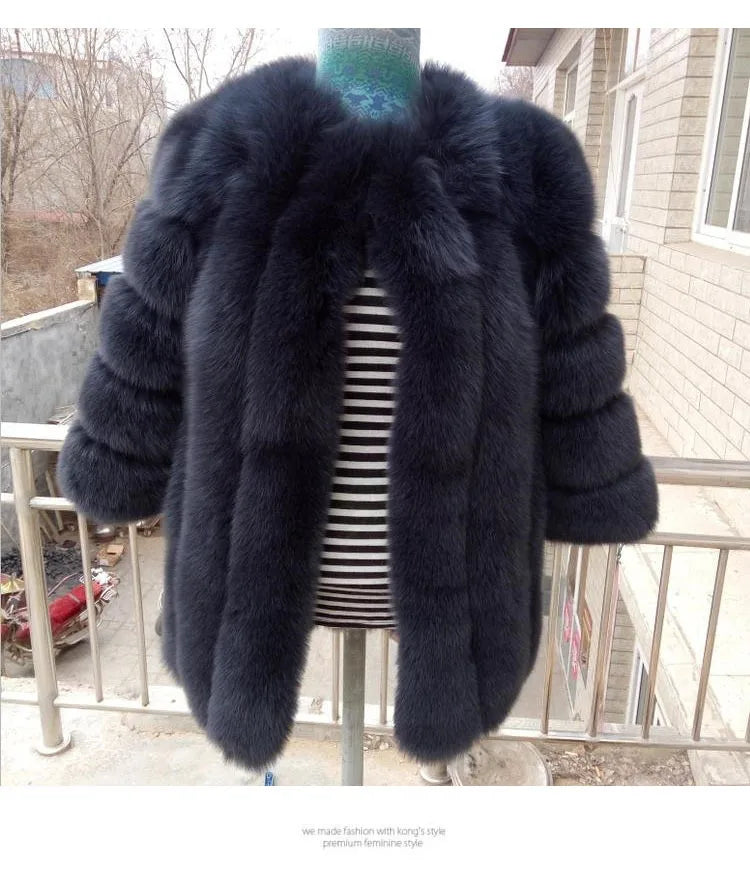 Imitation Fur Coat Women&
