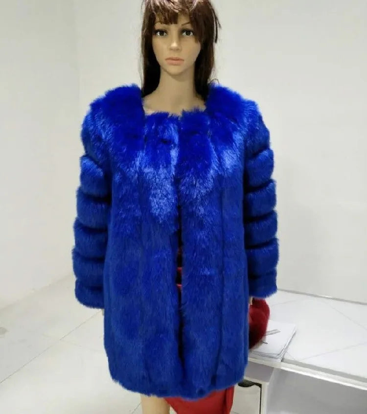Imitation Fur Coat Women&