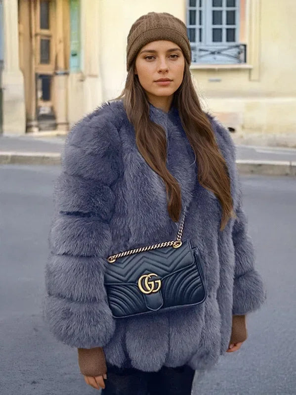 Imitation Fur Coat Women&