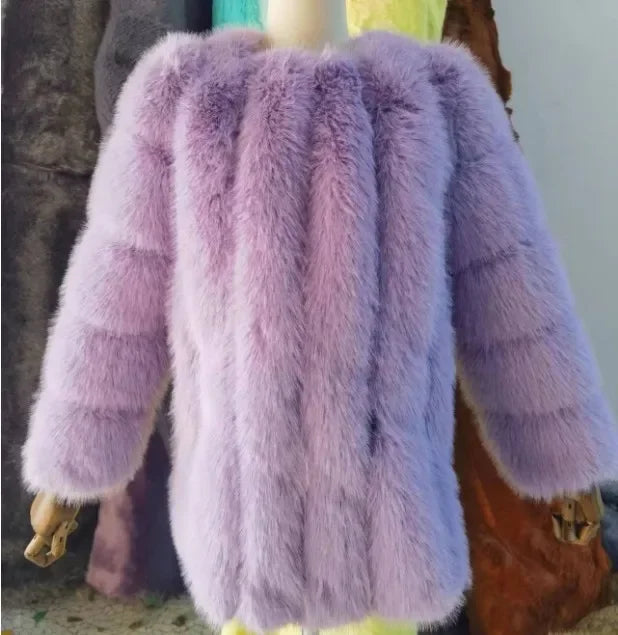 Imitation Fur Coat Women&