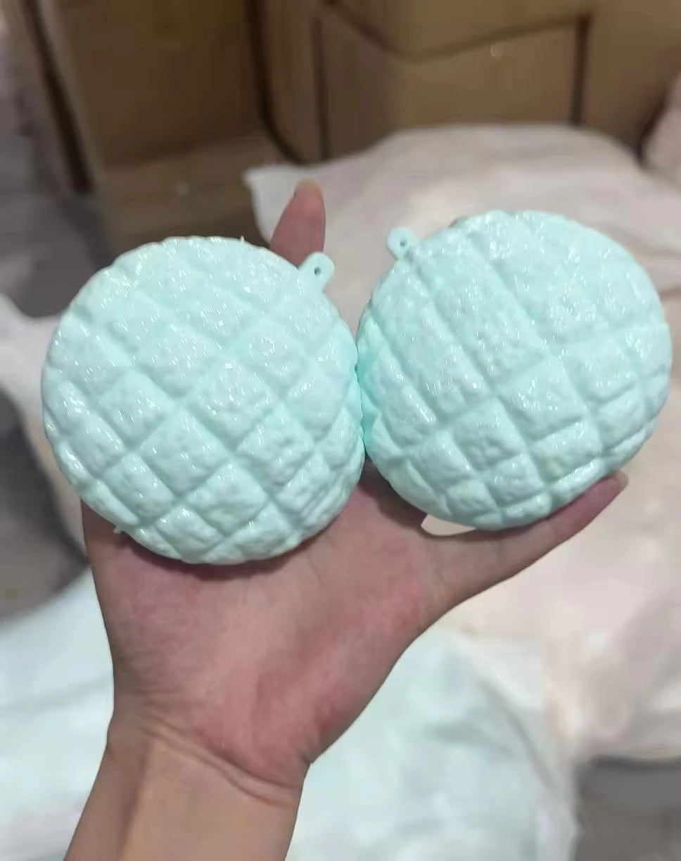 Food-Shaped Stress Ball Pineapple Bun Squishy Toy Moldable Bounce Squeeze Ball ASMR Sensory Anti Stress Fidget Toys Squeeze Toy