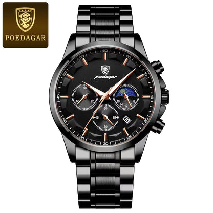 Mens Waterproof Multifunctional Quartz Watch