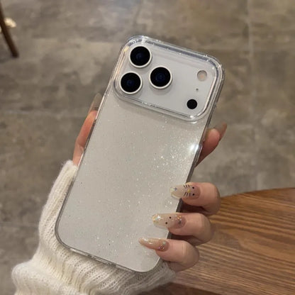 Luxury Fashion Bling Glitter Transparent Phone Case For iPhone 18 17 Pro Max 16 15 14 13 12 11 XS X XR 7 8 Plus 16E 17 Air Cover