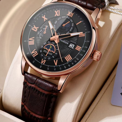 luminous waterproof calendar watch