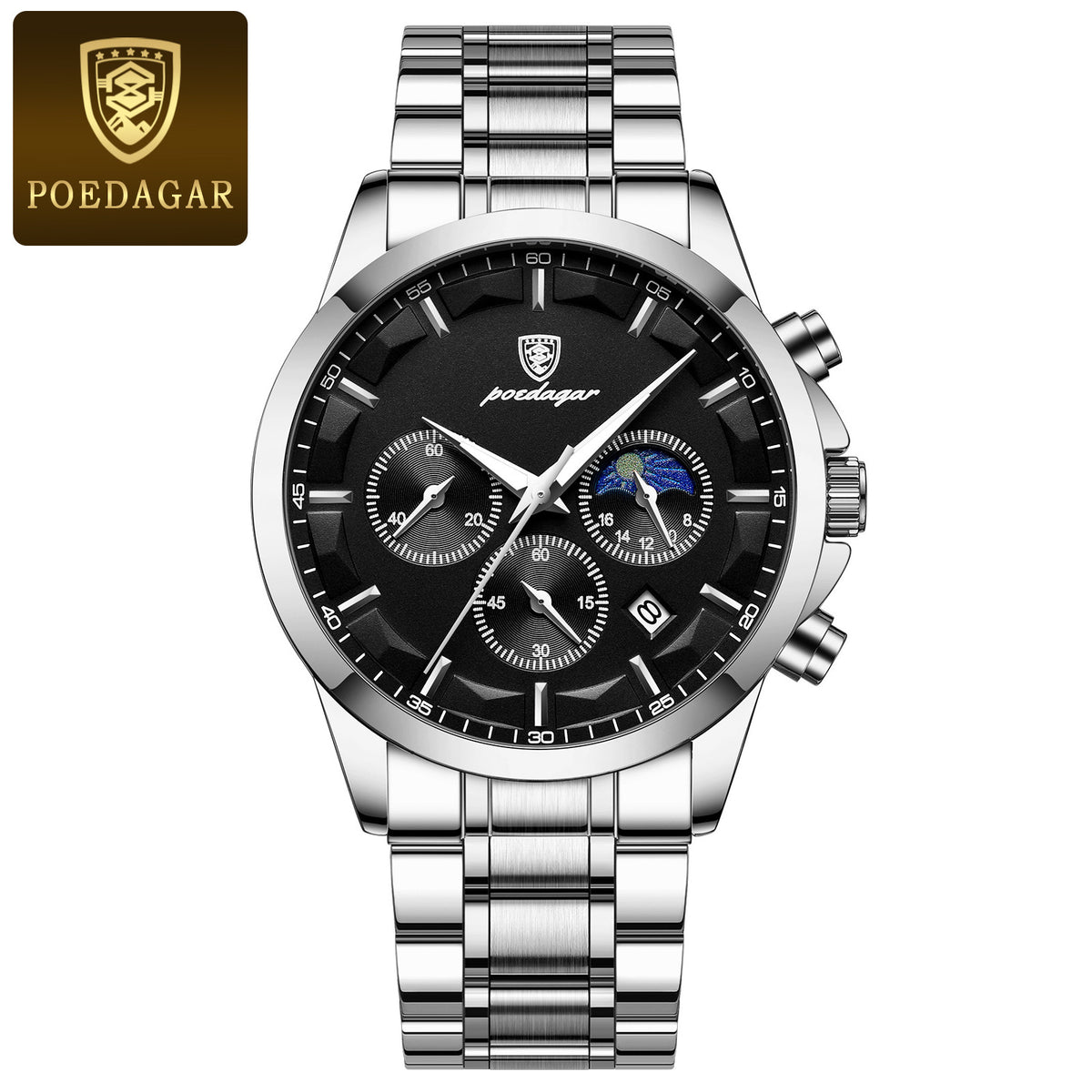 Mens Waterproof Multifunctional Quartz Watch