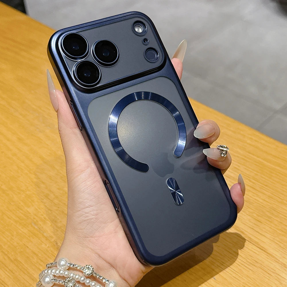 Luxury Matte Translucent Magnetic Phone Case For iPhone 18 17 Pro Max 17Pro Cases For Magsafe Wireless Charging Protector Cover