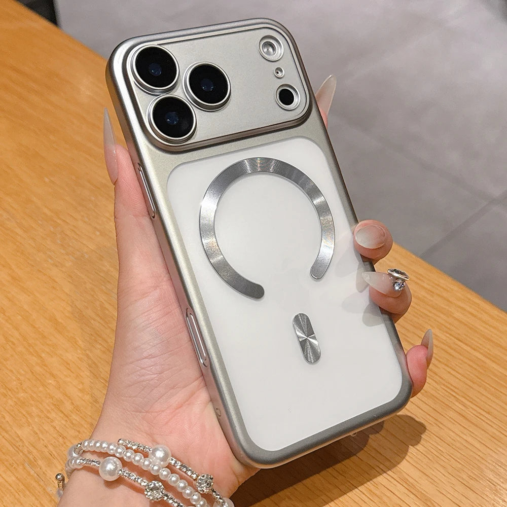Luxury Matte Translucent Magnetic Phone Case For iPhone 18 17 Pro Max 17Pro Cases For Magsafe Wireless Charging Protector Cover